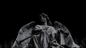 Dark Angel Statue Grunge Goth Wallpaper