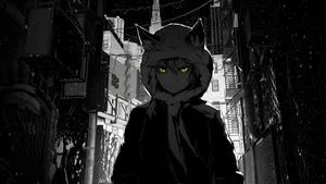 Dark Anime Cat Hood Wallpaper