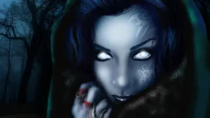 Dark Anime Villain With White Eyes Wallpaper