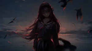 Dark Anime Villainess Shadow Wallpaper