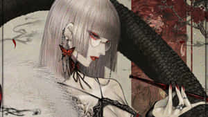 Dark Anime Woman Smoking Wallpaper