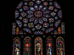 Dark Area In Chartres Cathedral Wallpaper