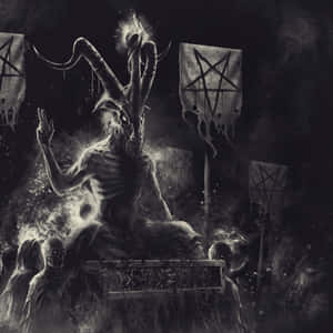 Dark_ Baphomet_ Ritual_ Art Wallpaper