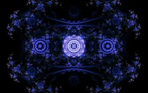Dark Blue Fractal Symmetry.jpg Wallpaper