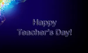 Dark Blue Happy Teachers' Day Wallpaper