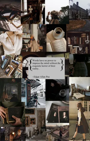 Dark Book Aesthetic Collage.jpg Wallpaper