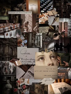 Dark_ Book_ Collage_ Aesthetic.jpg Wallpaper