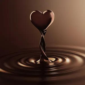 Dark Brown Aesthetic Liquid Heart Wallpaper