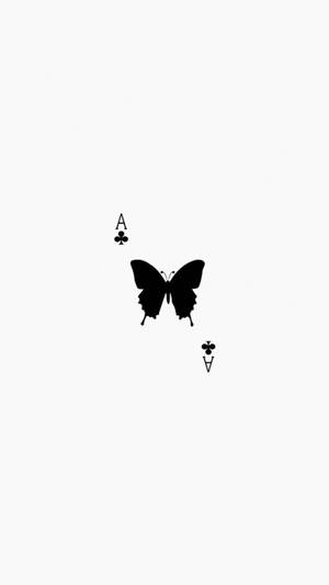 Dark Butterfly Aesthetic White Wallpaper