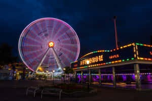 Dark Carnival Scene: Mysterious Journey Wallpaper