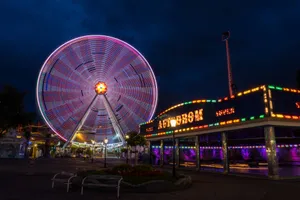 Dark Carnival Scene: Mysterious Journey Wallpaper