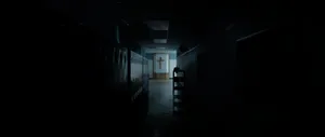 Dark Church Hallway Wallpaper