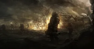 Dark Cityscape In A Dystopian World Wallpaper