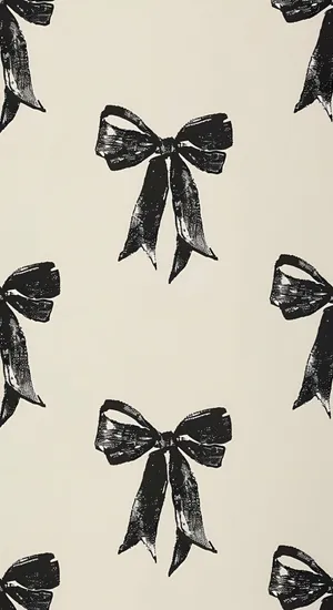 Dark Coquette Bow Pattern Wallpaper
