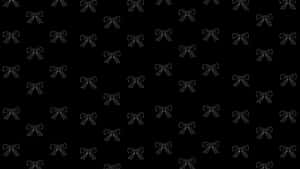 Dark Coquette Bow Pattern Wallpaper