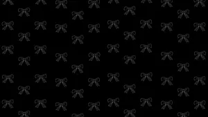 Dark Coquette Bow Pattern Wallpaper