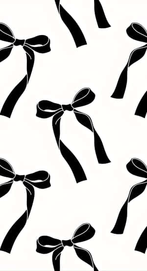 Dark Coquette Bow Pattern Wallpaper