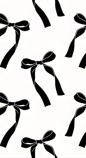 Dark Coquette Bow Pattern Wallpaper
