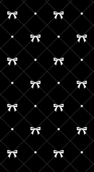 Dark Coquette Bow Pattern Wallpaper