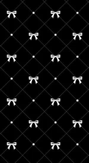 Dark Coquette Bow Pattern Wallpaper
