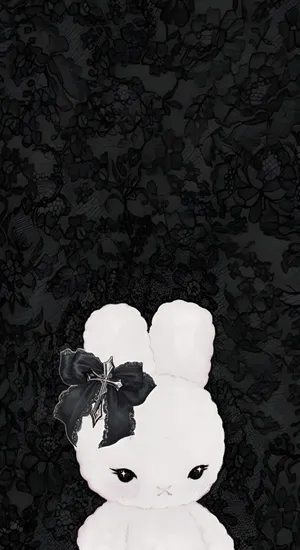 Dark Coquette Bunny Charm Wallpaper