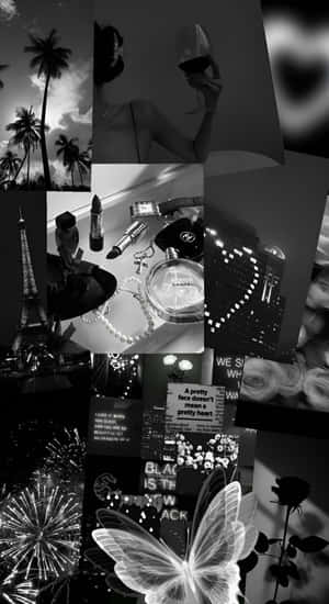 Dark Coquette Moodboard Wallpaper