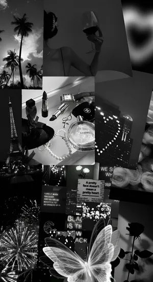 Dark Coquette Moodboard Wallpaper