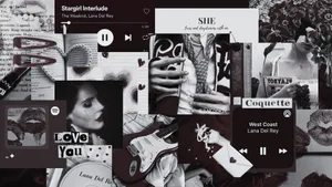 Dark Coquette Moodboard Wallpaper