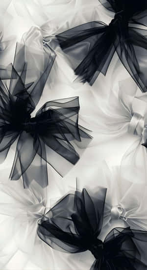 Dark Coquette Sheer Bows Wallpaper