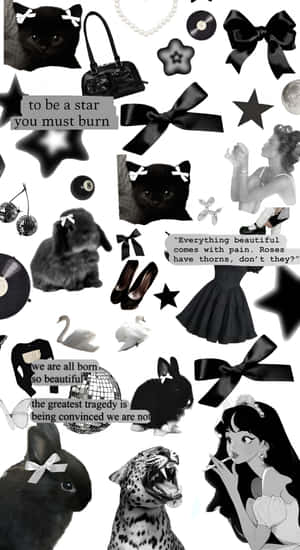 Dark Coquette Style Inspiration Wallpaper