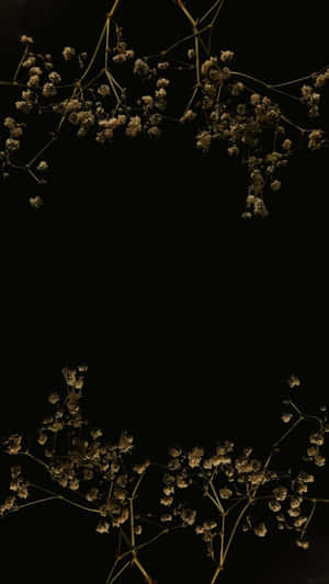 Dark_ Cottagecore_ Floral_ Frame Wallpaper