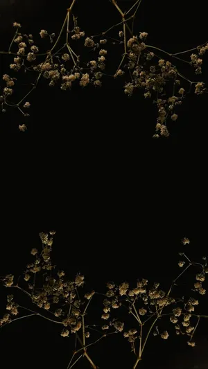 Dark_ Cottagecore_ Floral_ Frame Wallpaper