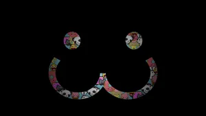 Dark Cute Aesthetic Smiley Face Wallpaper