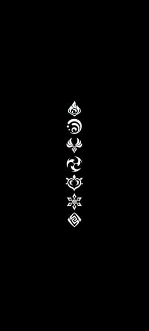 Dark_ Cute_ Aesthetic_ Symbols_ Vertical Wallpaper