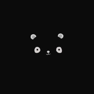 Dark Cute Bear Face Ipad Wallpaper