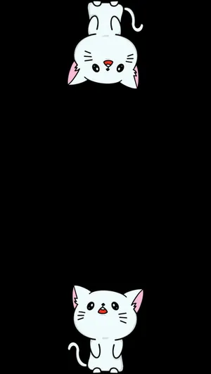 Dark Cute Cat Aesthetic Wallpaper