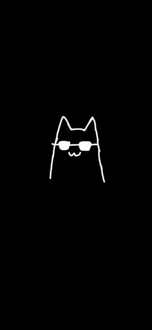 Dark_ Cute_ Cat_with_ Glasses_ Aesthetic.jpg Wallpaper