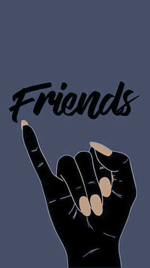 Dark Cute Matching Best Friend Home Screen Idea Wallpaper