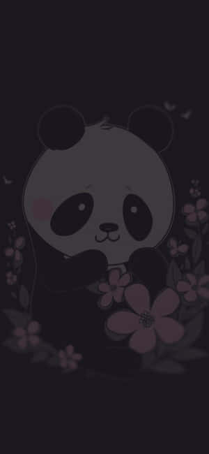 Dark Cute Panda Aesthetic Wallpaper Wallpaper