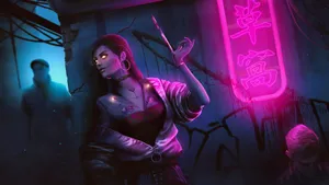 Dark Cyberpunk Cityscape Wallpaper