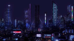 Dark Cyberpunk Cityscape Wallpaper