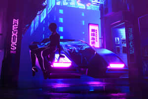 Dark Cyberpunk Cityscape Wallpaper Wallpaper