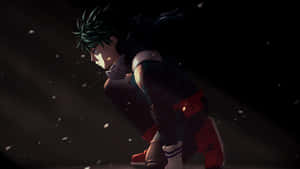 Dark Deku Brooding Pose Wallpaper