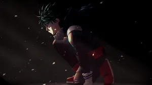 Dark Deku Brooding Pose Wallpaper