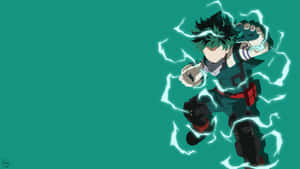 Dark Deku Electric Aura Wallpaper