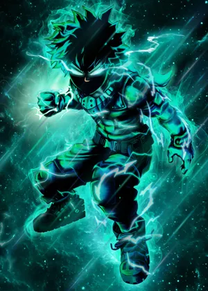 Dark Deku Energy Aura Wallpaper