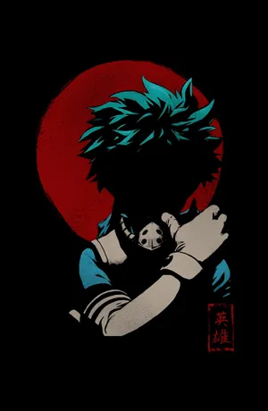 Dark Deku Silhouette Art Wallpaper