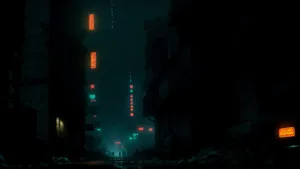 Dark Dystopian Cityscape Wallpaper