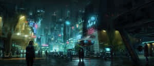 Dark Dystopian Cityscape Wallpaper