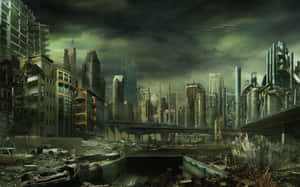 Dark Dystopian Cityscape Wallpaper